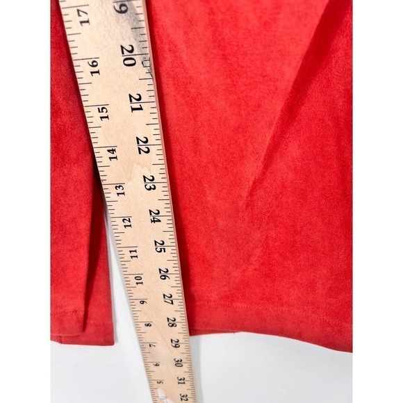 Soft Surroundings Cardigan Pink Faux Suede Look Vest Open Front PSX Petite - Picture 7 of 8